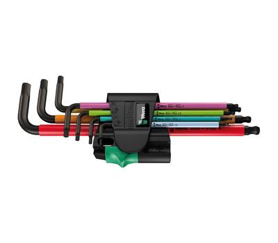 Набор ключей WERA WE-022534 950/7 SPKL Hex-Plus Multicolour Magnet BlackLaser с шаром, магнит, 7 пр.