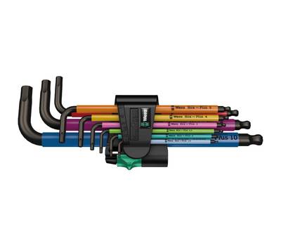 Набор ключей WERA WE-022089 950/9 SPKL Hex-Plus Multicolour BlackLaser 1 Г-образные, с шаром, 9 пр.