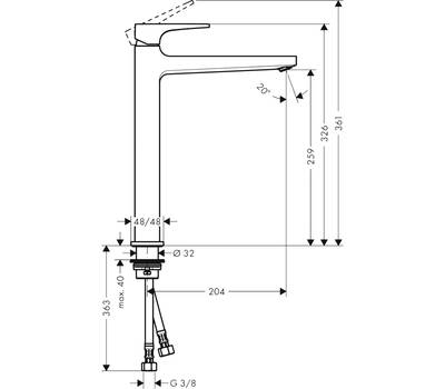 Смеситель для умывальника Hansgrohe 32 512 990