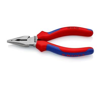 Плоскогубцы KNIPEX KN-0822145 комб. остроконечные с удлинёнными губками, 145 мм