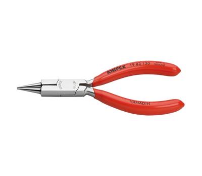 Круглогубцы KNIPEX KN-1903130 ювелира с режущими кромками, 130 мм, хром, облив.ручки