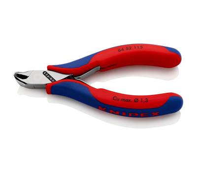 Кусачки торцевые KNIPEX KN-6452115 для электроники, без фаски, губки 27°, 115 мм