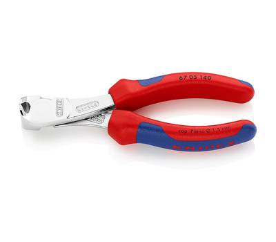 Кусачки торцевые KNIPEX KN-6705140 особой мощности, 140 мм, хром