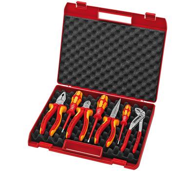 Набор инструментов KNIPEX KN-002115 RED Electro 2 чемодан пластиковый VDE, 7 пр.