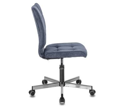 Офисное кресло BRABIX "Stream MG-314", без подлокотников, пятилучие серебристое, ткань, темно-синее,