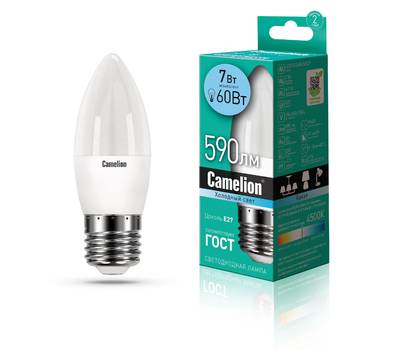 Лампа светодиодная CAMELION LED7-C35/845/E27