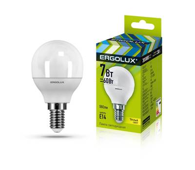 Лампа светодиодная ERGOLUX LED-G45-7W-E14-3K