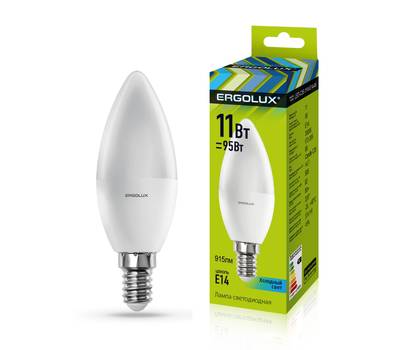 Лампа светодиодная ERGOLUX LED-C35-11W-E14-4K