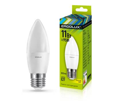 Лампа светодиодная ERGOLUX LED-C35-11W-E27-3K