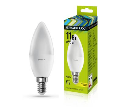 Лампа светодиодная ERGOLUX LED-C35-11W-E14-3K