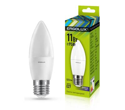 Лампа светодиодная ERGOLUX LED-C35-11W-E27-6K