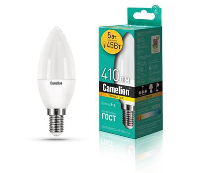 Лампа светодиодная CAMELION LED5-C35/830/E14