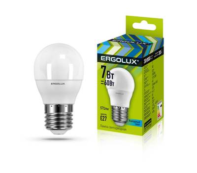 Лампа светодиодная ERGOLUX LED-G45-7W-E27-4K