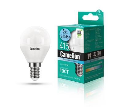 Лампа светодиодная CAMELION LED5-G45/845/E14