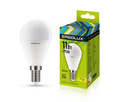 Лампа светодиодная ERGOLUX LED-G45-11W-E14-3K