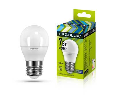 Лампа светодиодная ERGOLUX LED-G45-7W-E27-6K