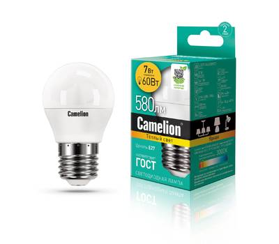 Лампа светодиодная CAMELION LED7-G45/830/E27