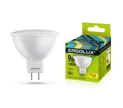 Лампа светодиодная ERGOLUX LED-JCDR-9W-GU5.3-3K