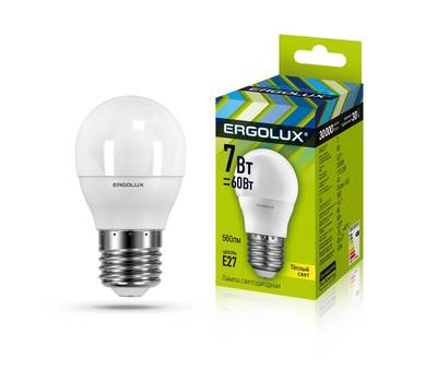 Лампа светодиодная ERGOLUX LED-G45-7W-E27-3K