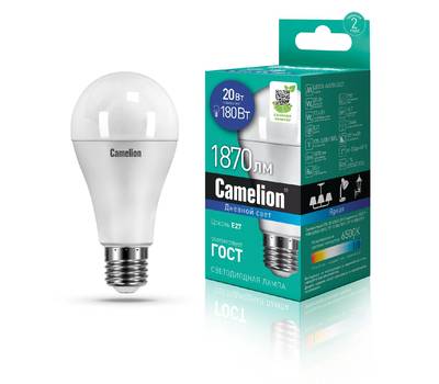 Лампа светодиодная CAMELION LED20-A65/865/E27