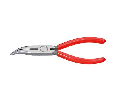 Длинногубцы KNIPEX KN-2521160 с режущими кромками, губки 40°, 160 мм, фосф.обливные ручки