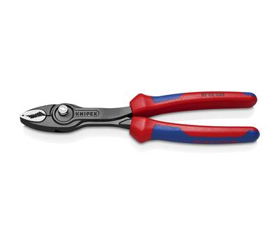 Клещи KNIPEX KN-8202200SB TwinGrip с фронт. и боков.захватами, зев 4-22 мм, 200 мм, 2-комп ручки, SB