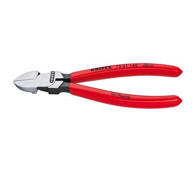 Бокорезы KNIPEX KN-7201160 для пластика, пружина, 160 мм, обливные ручки