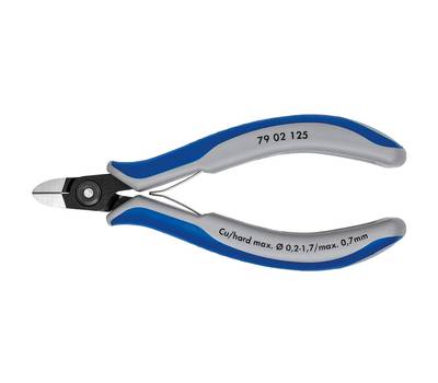 Бокорезы KNIPEX KN-7902125 прецизионные, округлая головка, 125 мм, 2-комп ручки