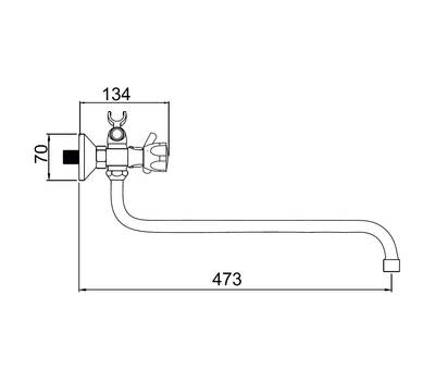 Смеситель для ванны Potato P2466