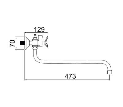 Смеситель для ванны Potato P2467