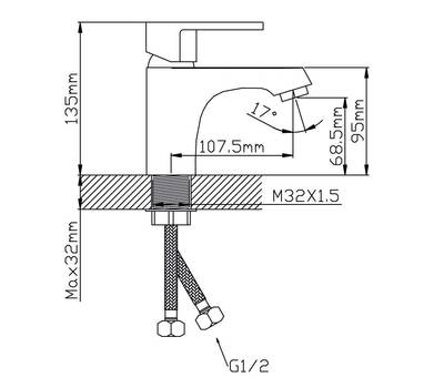 Смеситель для ванны Potato P10223-12