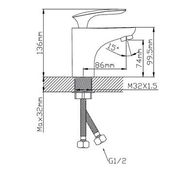 Смеситель для ванны Potato P10234