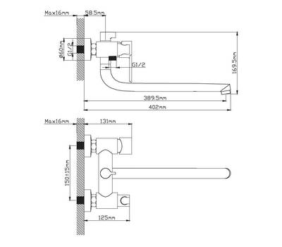 Смеситель универсальный Diadonna D80-222113