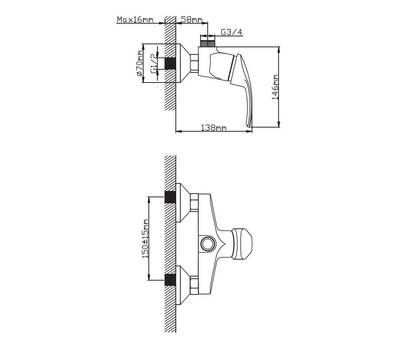 Смеситель для душа Diadonna D80-220102