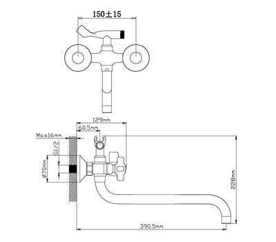 Смеситель для ванны Potato P2763