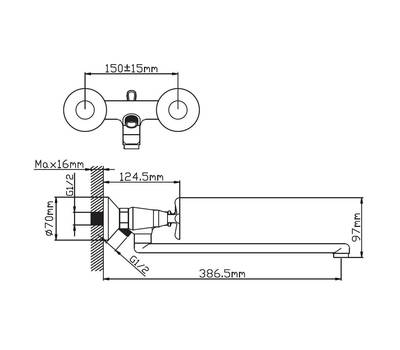 Смеситель для ванны Potato P23321