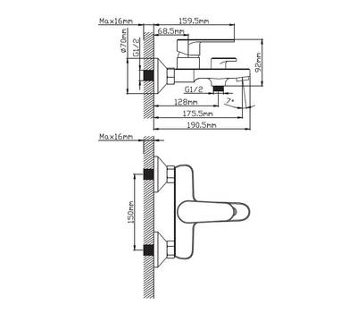 Смеситель для ванны Diadonna D91-330117SY