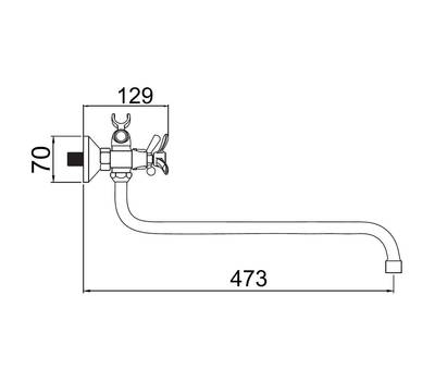 Смеситель для ванны Potato P2267