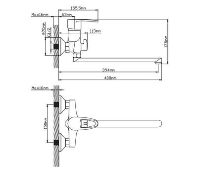 Смеситель универсальный Diadonna D80-222121