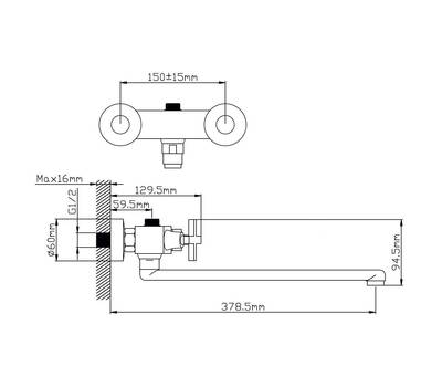 Смеситель для ванны Potato P2273