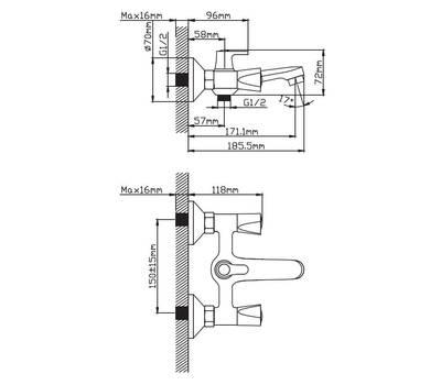 Смеситель для ванны Diadonna D80-330353