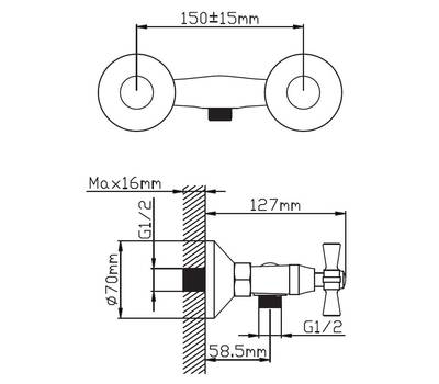 Смеситель для ванны Potato P20315