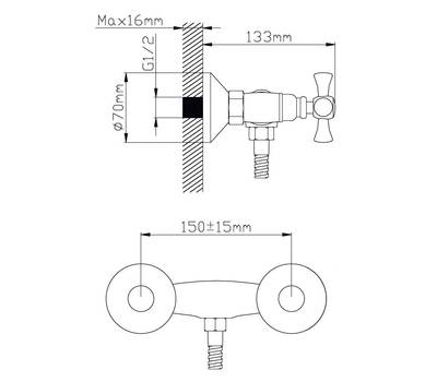 Смеситель для ванны Potato P2064