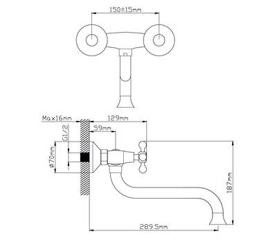 Смеситель для ванны Potato P4664