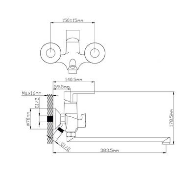 Смеситель для ванны Potato P22223-7