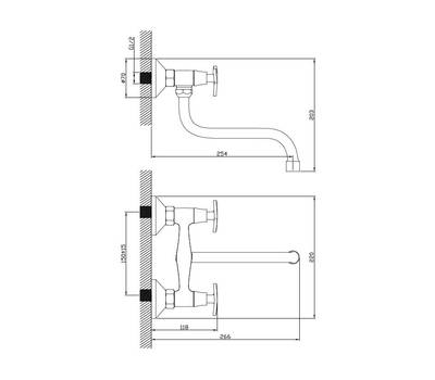 Смеситель для ванны Diadonna D80-246350