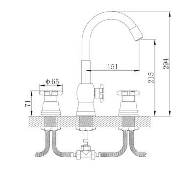 Смеситель для ванны Potato P11325-7