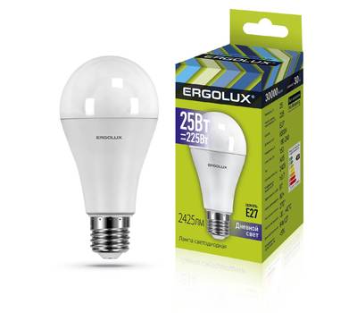 Лампа светодиодная ERGOLUX LED-A65-25W-E27-6K