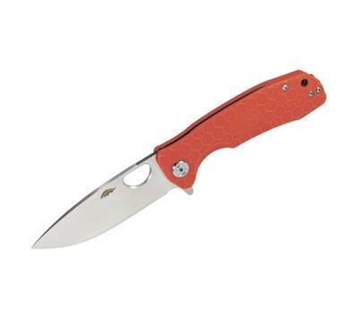 Нож туристический Honey Badger Flipper D2 L (HB1044) с оранжевой рукоятью