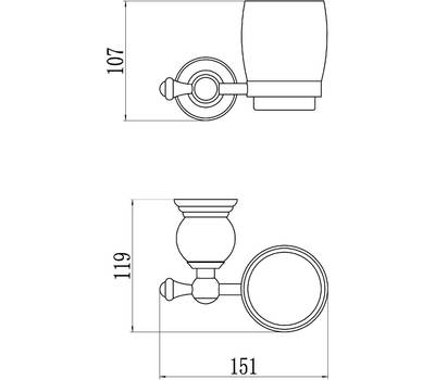 Стакан для ванной Savol S-005758B